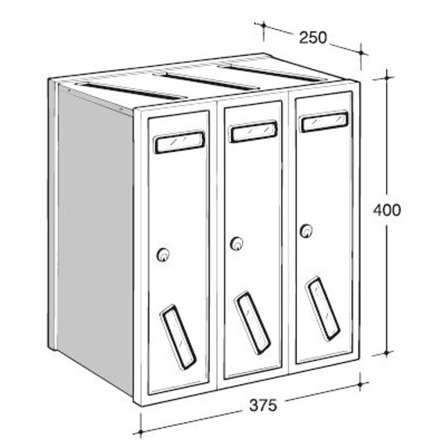 Vendita online Casellario postale SC5V da 3 a 5 cassette per interno